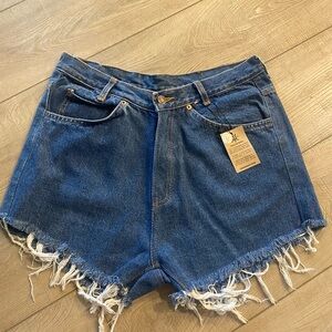 Upcycled Levi’s- Denim Frayed Hem Women's Shorts